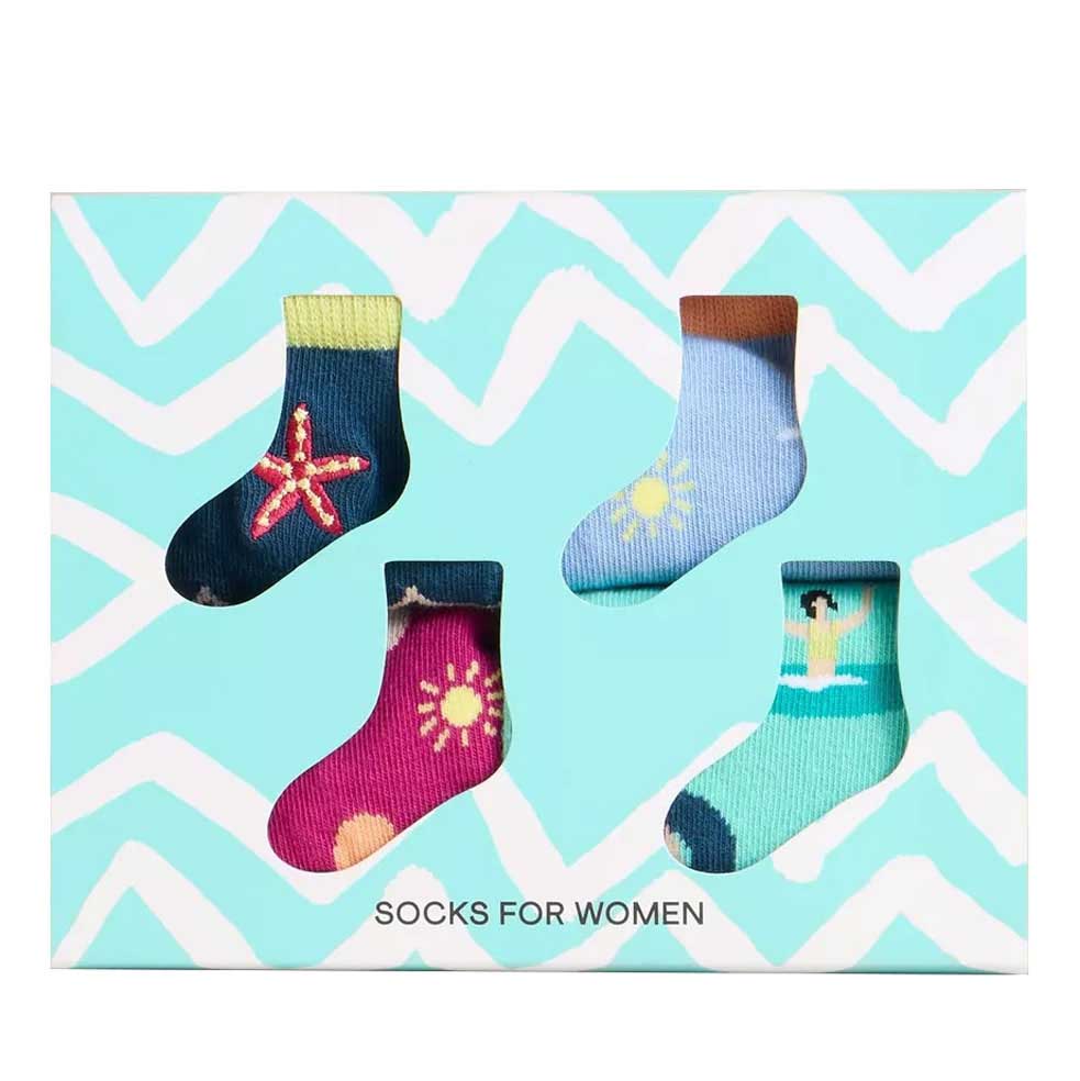 White Stuff 4Pk Seaside Ankle Socks